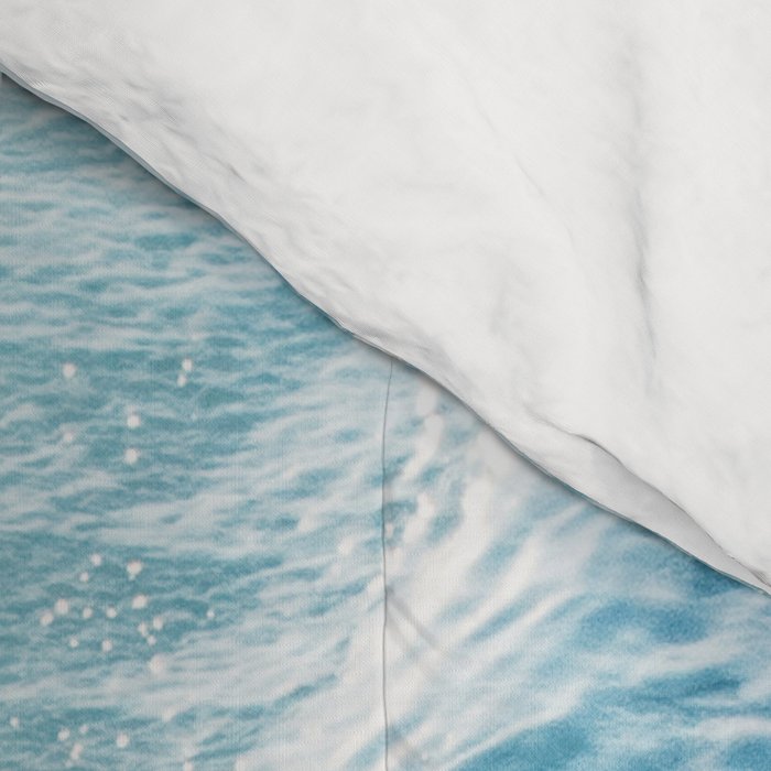 Soft Turquoise Ocean Dream Waves #1 #water #decor #art #society6 Comforter Gallery Image 4