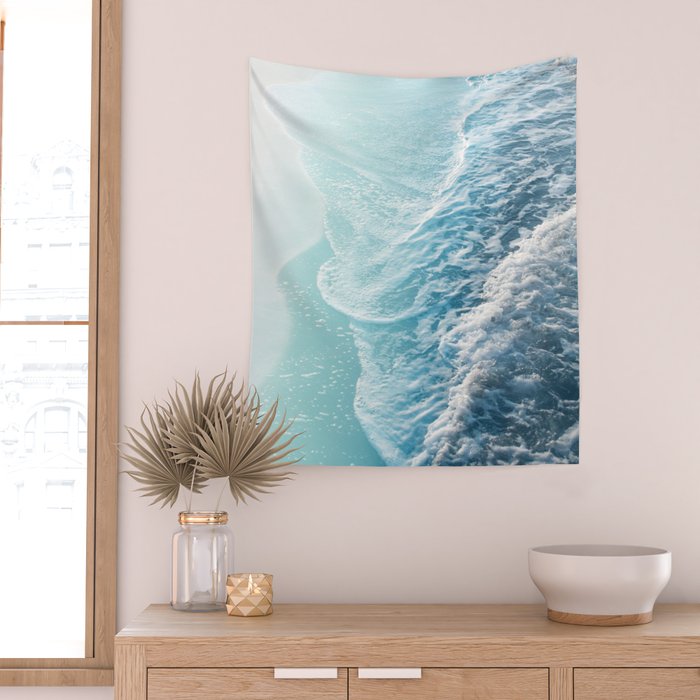 Soft Turquoise Ocean Dream Waves #1 #water #decor #art #society6 Wall Tapestry Gallery Image 2