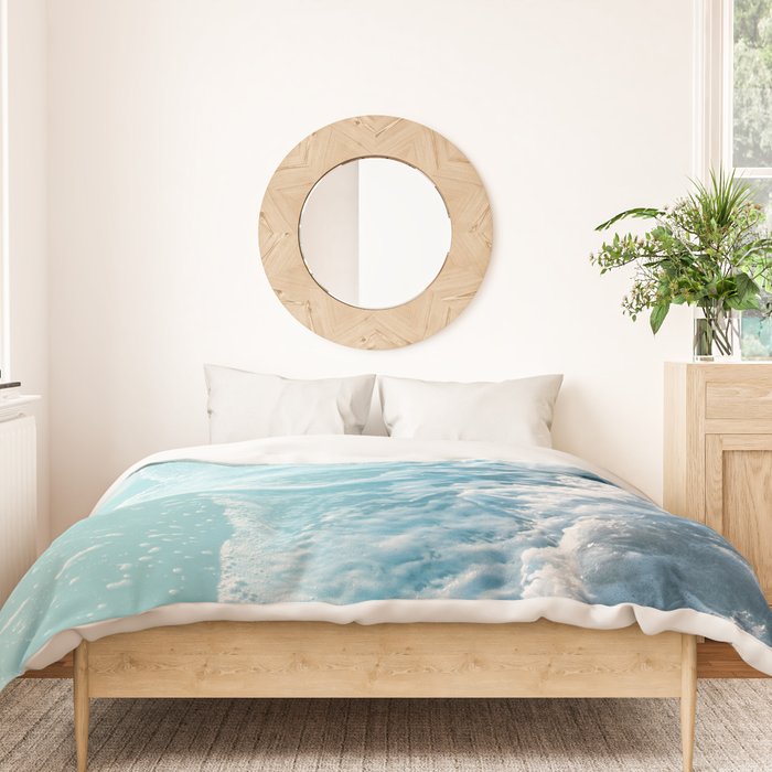 Soft Turquoise Ocean Dream Waves #1 #water #decor #art #society6 Duvet Cover Gallery Image 3