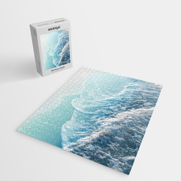 Soft Turquoise Ocean Dream Waves #1 #water #decor #art #society6 Jigsaw Puzzle Gallery Image 2