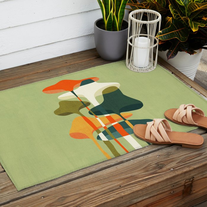 Little mushroom Outdoor Rug Gallery Image 2