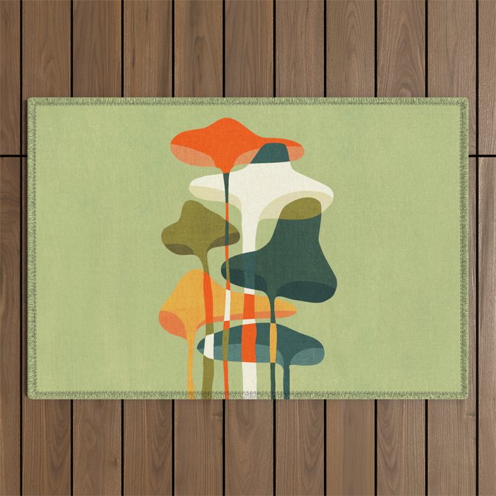 Little mushroom Outdoor Rug Gallery Image 1