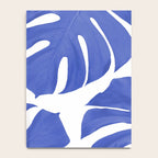 Blue Monstera Leaves White Background - Blue and White #decor #society6 #buyart Notebook Gallery Image 4