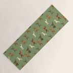 Wild Horses  Sage Green Toile Pattern  Yoga Mat Gallery Image 1