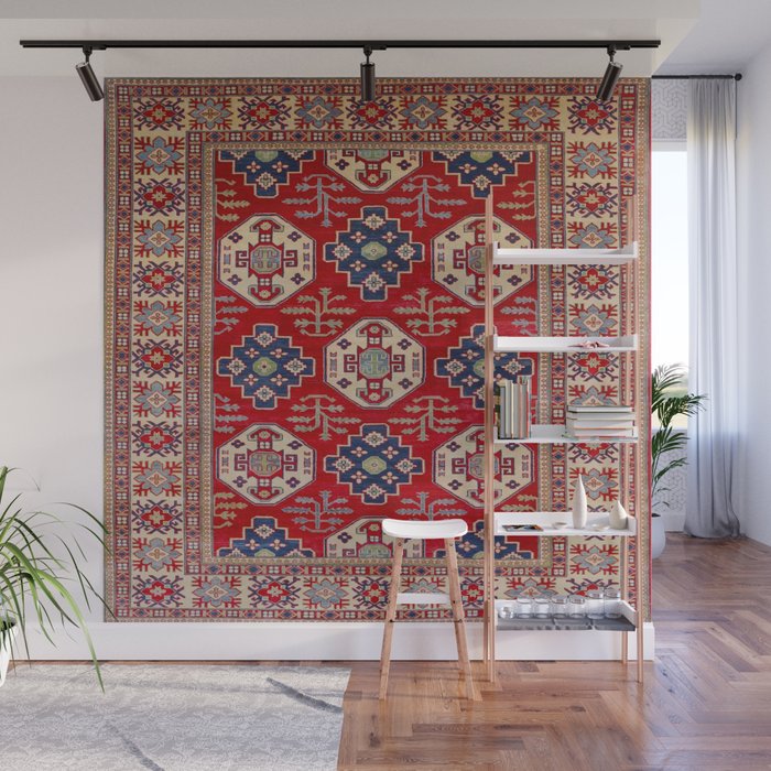 Red Forest Path Wall Mural Gallery Image 1