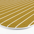 Minimal Line Curvature LXXVIII Golden Chartreuse Mid Century Modern Arch Abstract Bath Mat Gallery Image 3