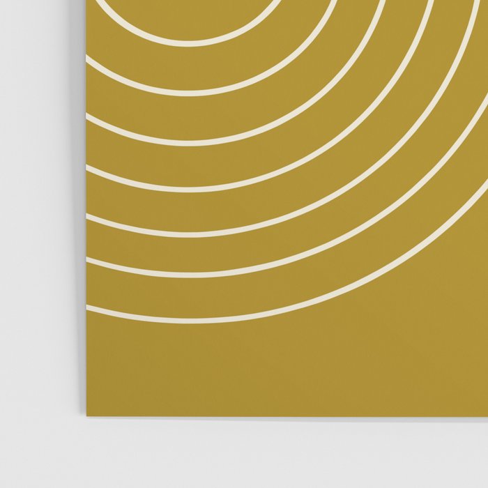 Minimal Line Curvature LXXVIII Golden Chartreuse Mid Century Modern Arch Abstract Poster Gallery Image 3
