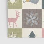 Retro Ditsy Holiday Icon Chequered Pattern - Earthy country style  Poster Gallery Image 3