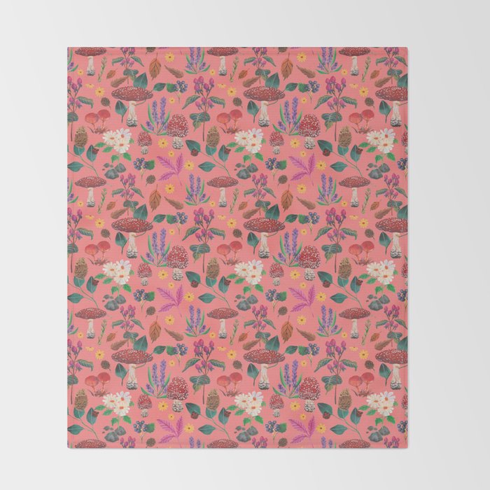 Autumn garden plants Throw Blanket Gallery Image 2