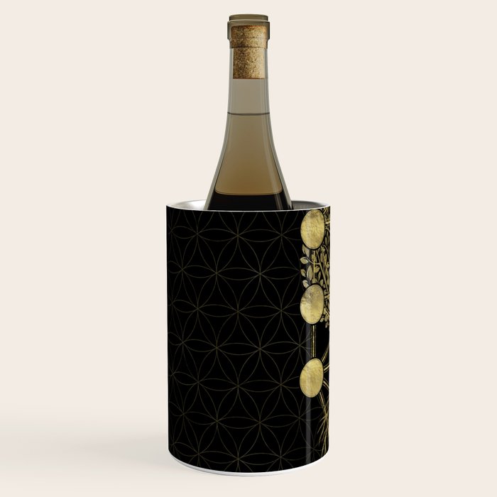 Kabbalah The Tree of Life Gold on Black N2 Wine Chiller Gallery Image 2