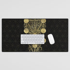 Kabbalah The Tree of Life Gold on Black N2 Desk Mat Gallery Image 1