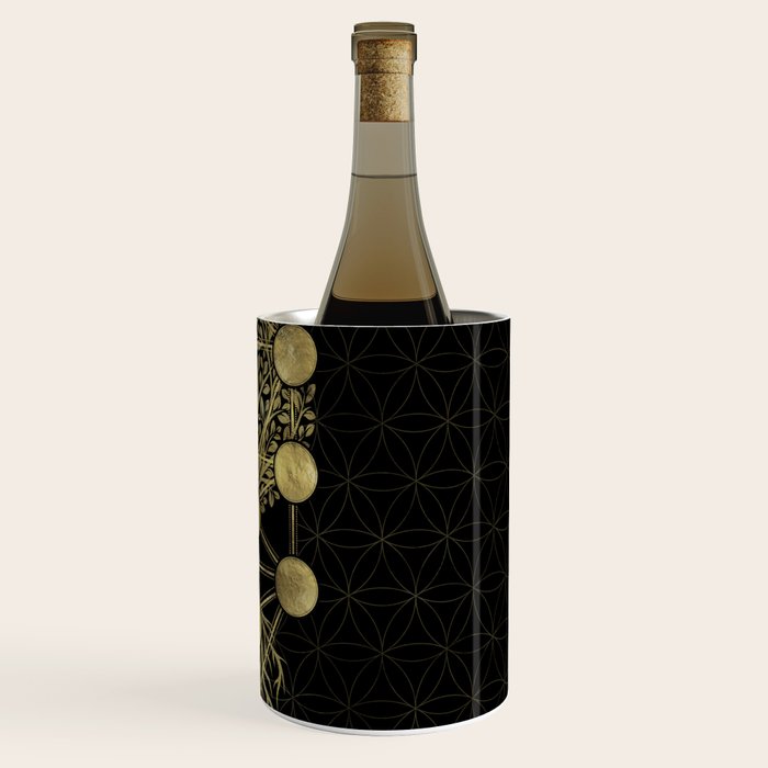 Kabbalah The Tree of Life Gold on Black N2 Wine Chiller Gallery Image 3