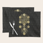 Kabbalah The Tree of Life Gold on Black N2 Placemat Gallery Image 1