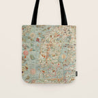 Carta marina (Marine Map) by Olaus Magnus, 1539 Tote Bag Gallery Image 1