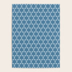 Star Tiles Geometric Pattern in Blue Tones  Poster Gallery Image 4