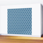 Star Tiles Geometric Pattern in Blue Tones  Wall Mural Gallery Image 2