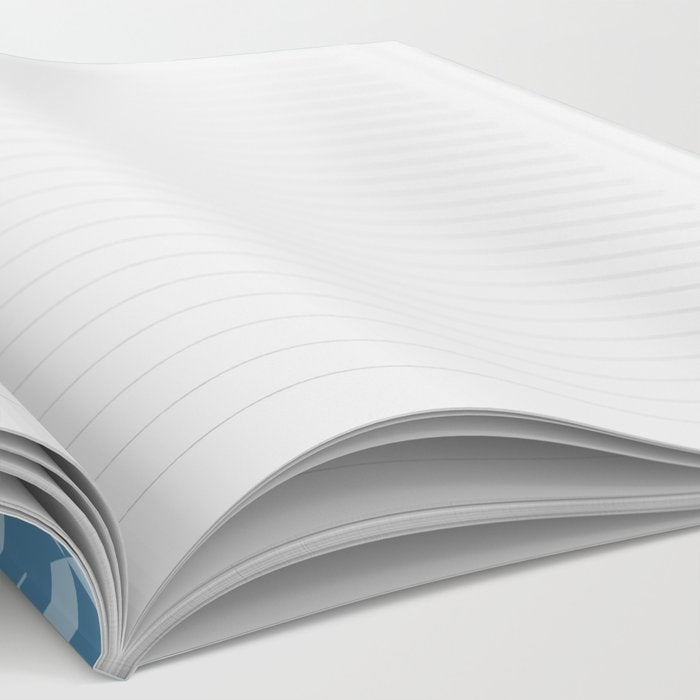 Star Tiles Geometric Pattern in Blue Tones  Notebook Gallery Image 2