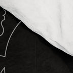 Black and white diverse people crowd pattern Comforter Gallery Image 4