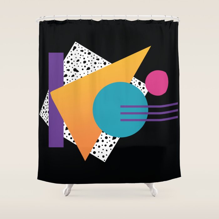 Memphis Pattern 35 / 80s - 90s Retro Shower Curtain Gallery Image 1