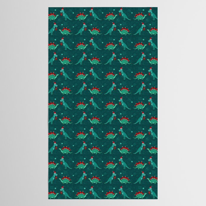Cute Christmas Dinosaurs Dinos Dinosaur Tablecloth Gallery Image 2