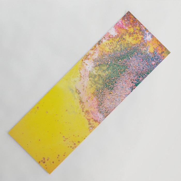 Random Bliss, Abstract Graphic Digital Art, Resin Art Painting Colorful Eclectic Bohemian Yoga Mat Gallery Image 1