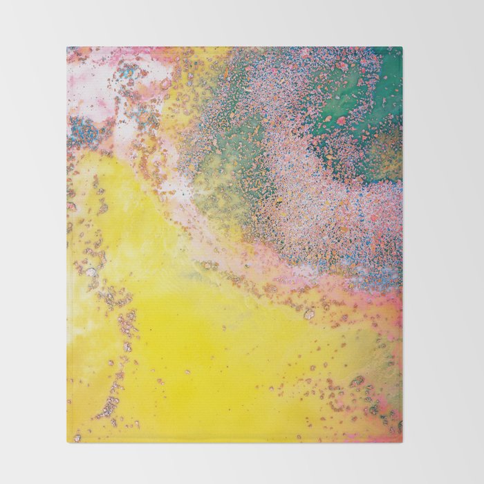 Random Bliss, Abstract Graphic Digital Art, Resin Art Painting Colorful Eclectic Bohemian Throw Blanket Gallery Image 2