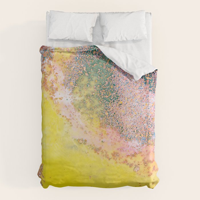 Random Bliss, Abstract Graphic Digital Art, Resin Art Painting Colorful Eclectic Bohemian Duvet Cover Gallery Image 1