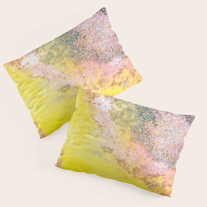 Random Bliss, Abstract Graphic Digital Art, Resin Art Painting Colorful Eclectic Bohemian Pillow Sham Gallery Image 3