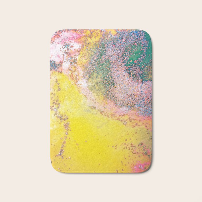 Random Bliss, Abstract Graphic Digital Art, Resin Art Painting Colorful Eclectic Bohemian Bath Mat Gallery Image 1