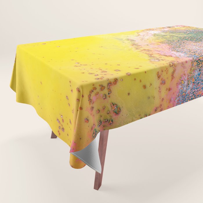 Random Bliss, Abstract Graphic Digital Art, Resin Art Painting Colorful Eclectic Bohemian Tablecloth Gallery Image 1