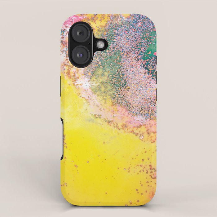 Random Bliss, Abstract Graphic Digital Art, Resin Art Painting Colorful Eclectic Bohemian iPhone Case Gallery Image 1