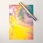 Random Bliss, Abstract Graphic Digital Art, Resin Art Painting Colorful Eclectic Bohemian Wrapping Paper Gallery Image 1