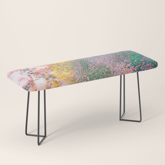 Random Bliss, Abstract Graphic Digital Art, Resin Art Painting Colorful Eclectic Bohemian Bench Gallery Image 1