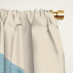 Stylized Lotus Flower Art Window Curtain Gallery Image 2