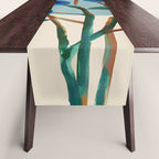 Stylized Lotus Flower Art Table Runner Gallery Image 1