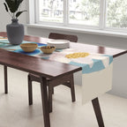 Stylized Lotus Flower Art Table Runner Gallery Image 2