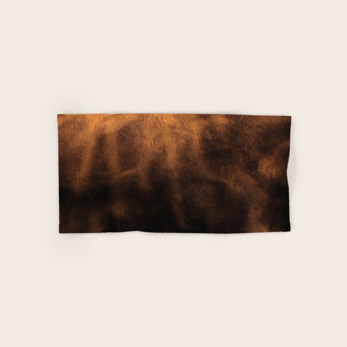 dark cognac brushed suede leather ( faux  ) Bath Towel Gallery Image 1