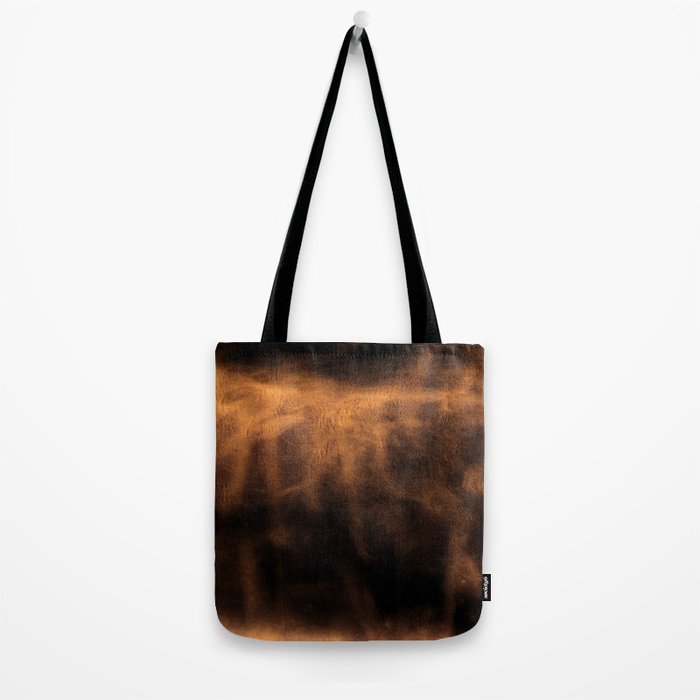 dark cognac brushed suede leather ( faux  ) Tote Bag Gallery Image 2