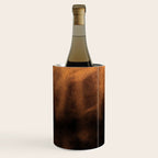 dark cognac brushed suede leather ( faux  ) Wine Chiller Gallery Image 2