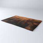 dark cognac brushed suede leather ( faux  ) Rug Gallery Image 3