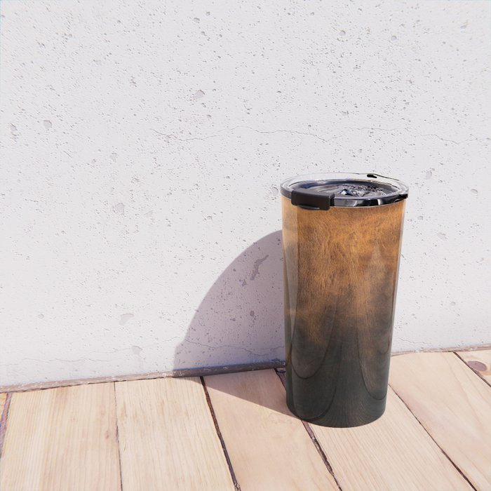 dark cognac brushed suede leather ( faux  ) Travel Mug Gallery Image 4