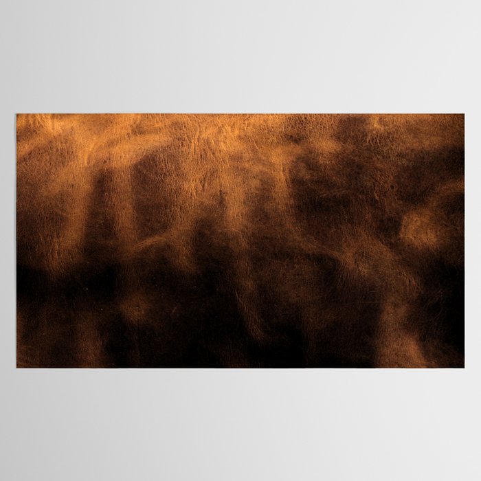 dark cognac brushed suede leather ( faux  ) Tablecloth Gallery Image 2