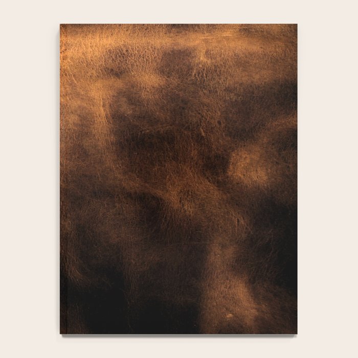 dark cognac brushed suede leather ( faux  ) Notebook Gallery Image 4