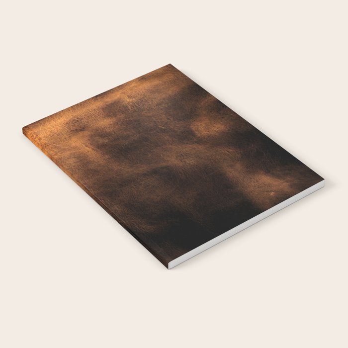 dark cognac brushed suede leather ( faux  ) Notebook Gallery Image 2