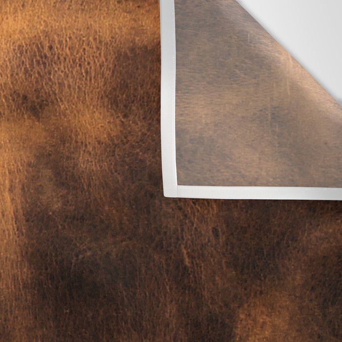 dark cognac brushed suede leather ( faux  ) Wall Tapestry Gallery Image 3