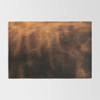 dark cognac brushed suede leather ( faux  ) Rug Gallery Image 2