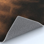dark cognac brushed suede leather ( faux  ) Rug Gallery Image 4