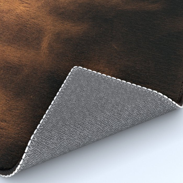 dark cognac brushed suede leather ( faux  ) Rug Gallery Image 4