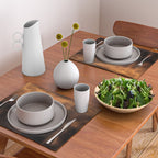 dark cognac brushed suede leather ( faux  ) Placemat Gallery Image 2