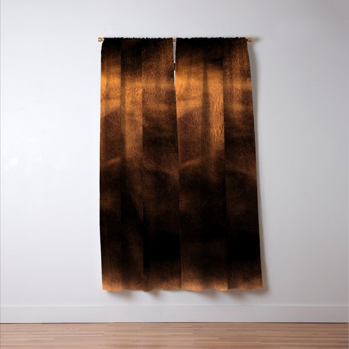 dark cognac brushed suede leather ( faux  ) Window Curtain Gallery Image 3